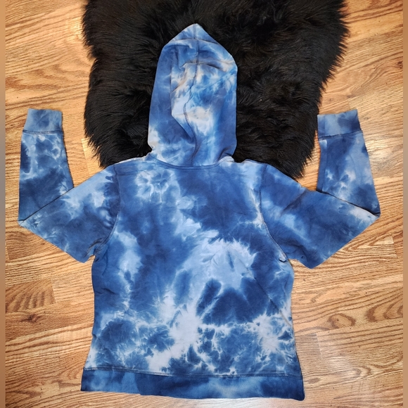 Made For Life Blue & White Tie Dye Zip-up Hoodie Women’s Size PL - Picture 2 of 8